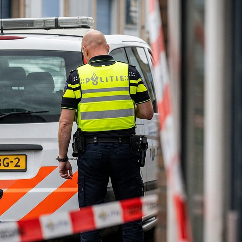 Politie Agent bij bus